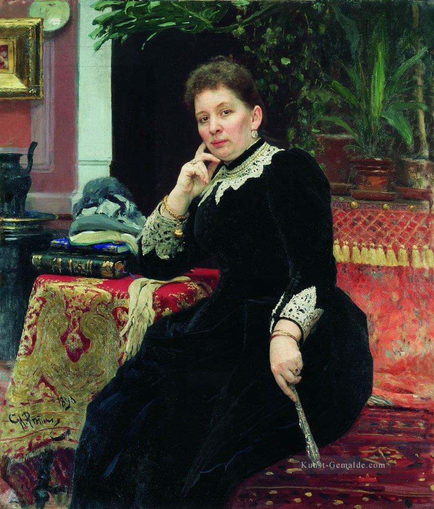 Porträt des Philanthropen olga sergeyevna aleksandrova heinz 1890 Ilja Repin Ölgemälde